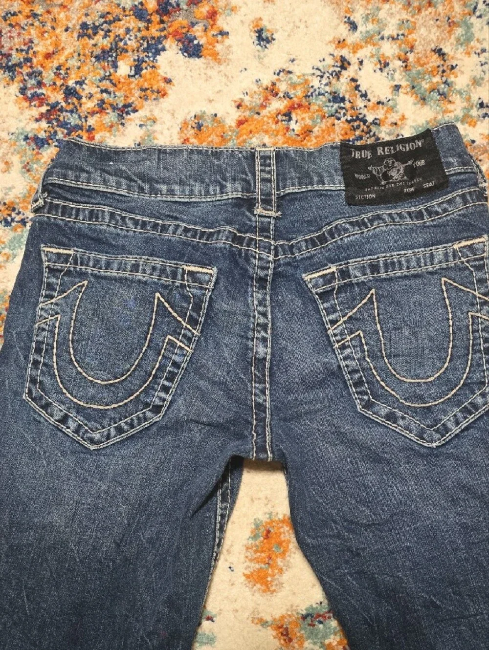 True Religion Geno Relaxed Slim Jeans Dark Wash 30